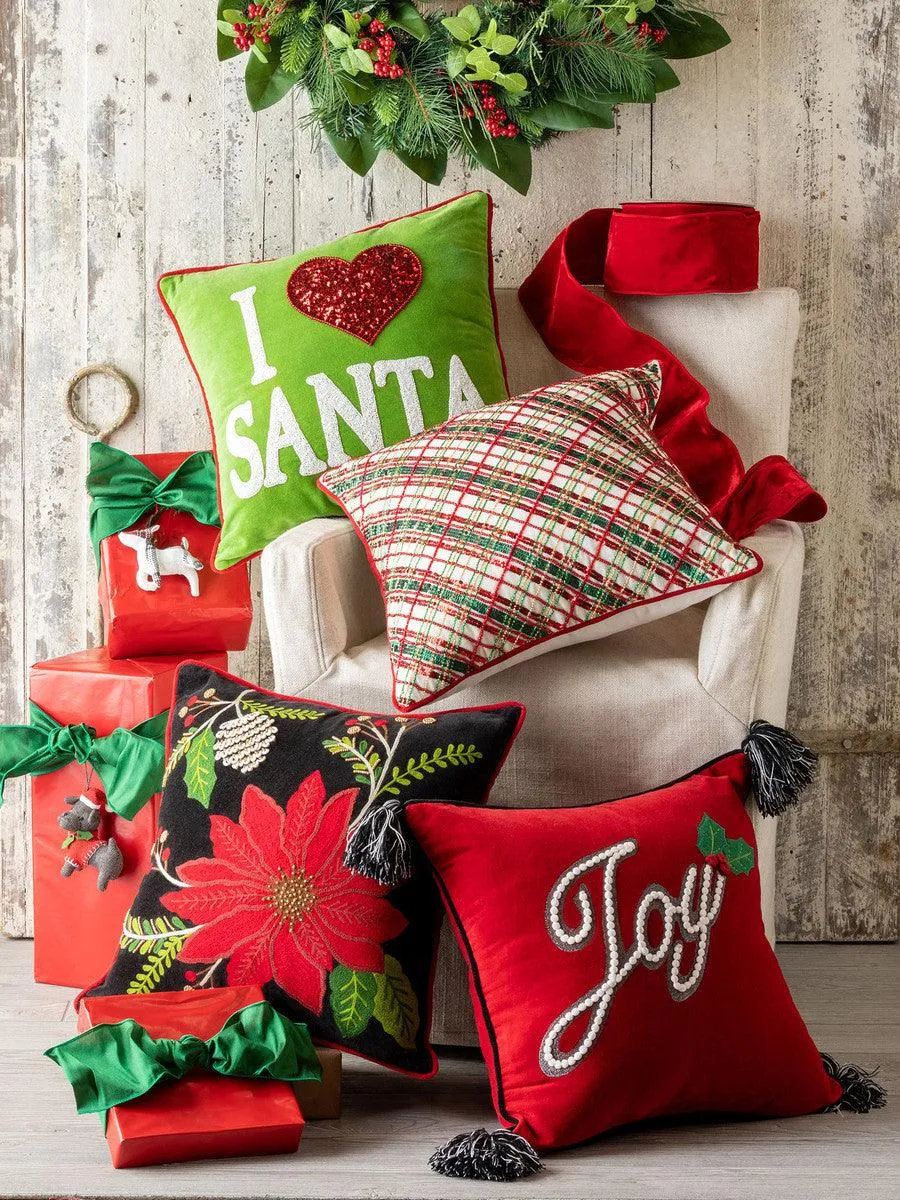 Holiday Cheer Plaid Pillow