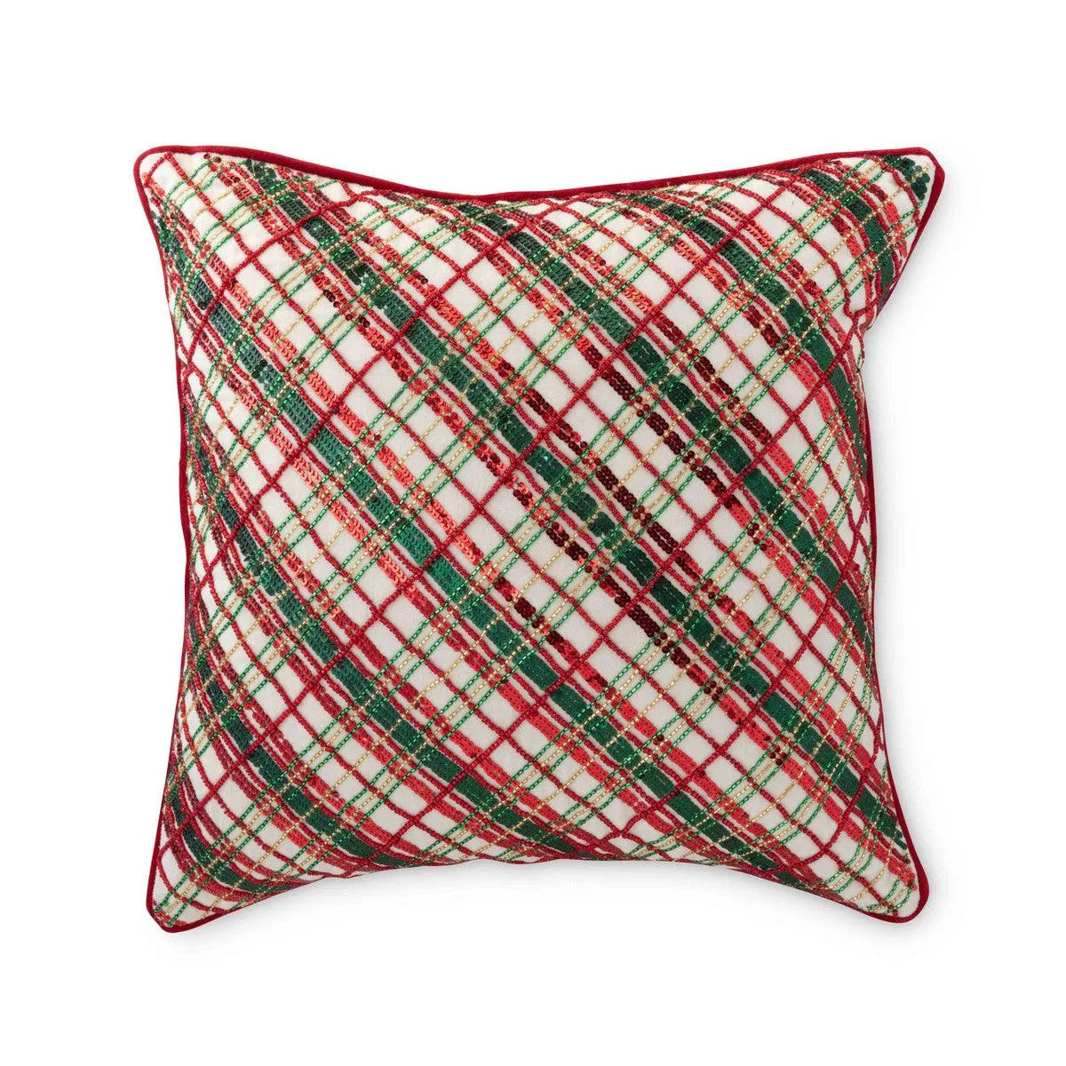 Holiday Cheer Plaid Pillow