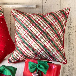 Holiday Cheer Plaid Pillow