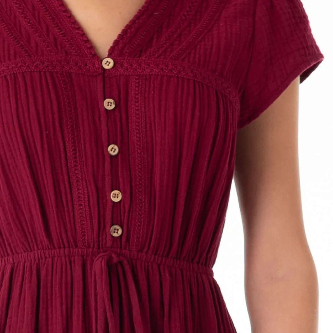 Holland Maxi Dress (Merlot)
