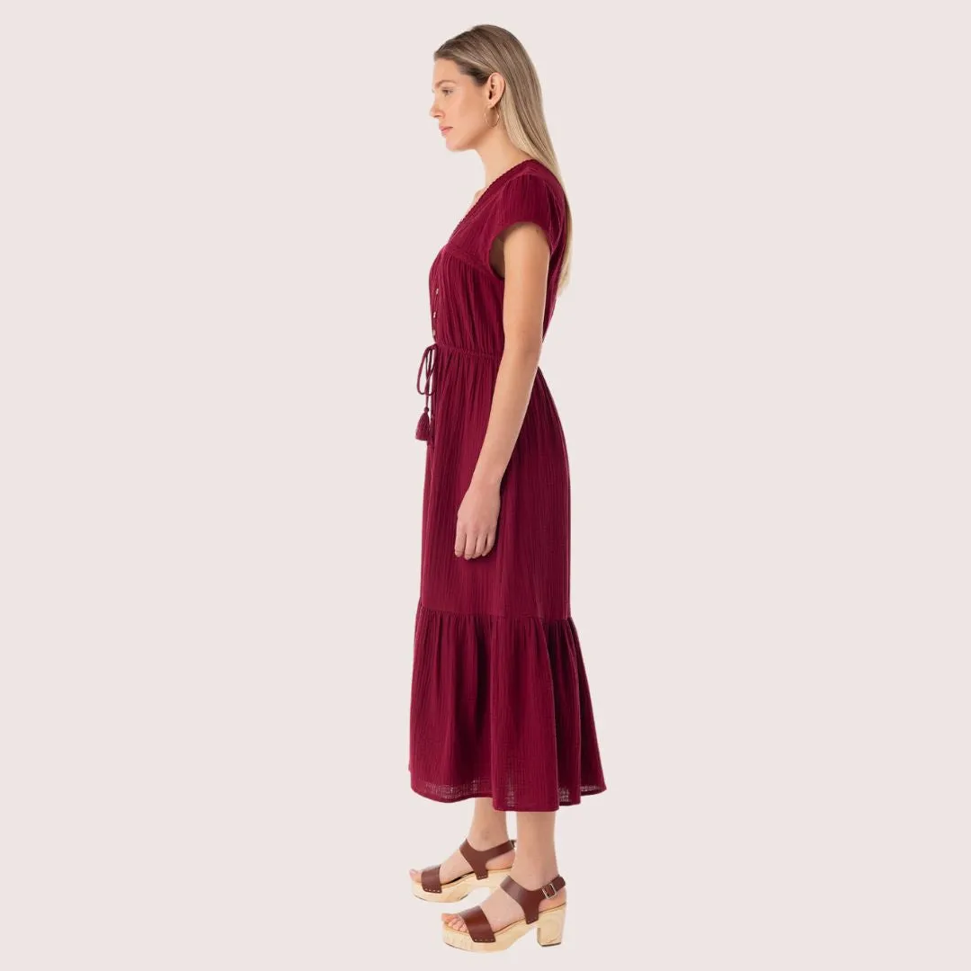 Holland Maxi Dress (Merlot)