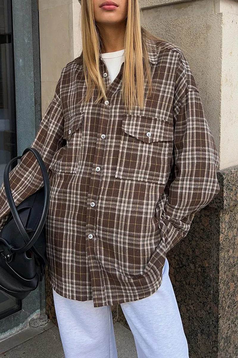 HTS1060 Urban Plaid Overshirt Top