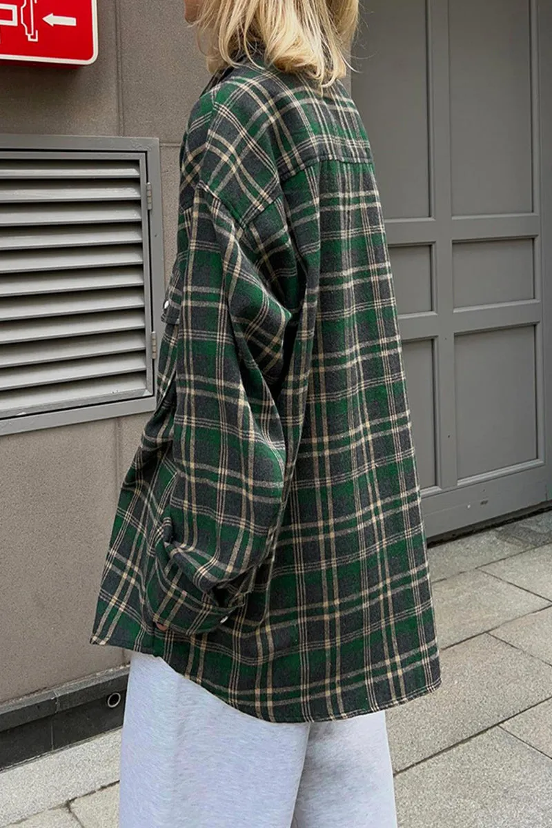 HTS1060 Urban Plaid Overshirt Top