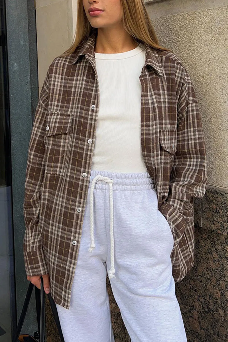 HTS1060 Urban Plaid Overshirt Top