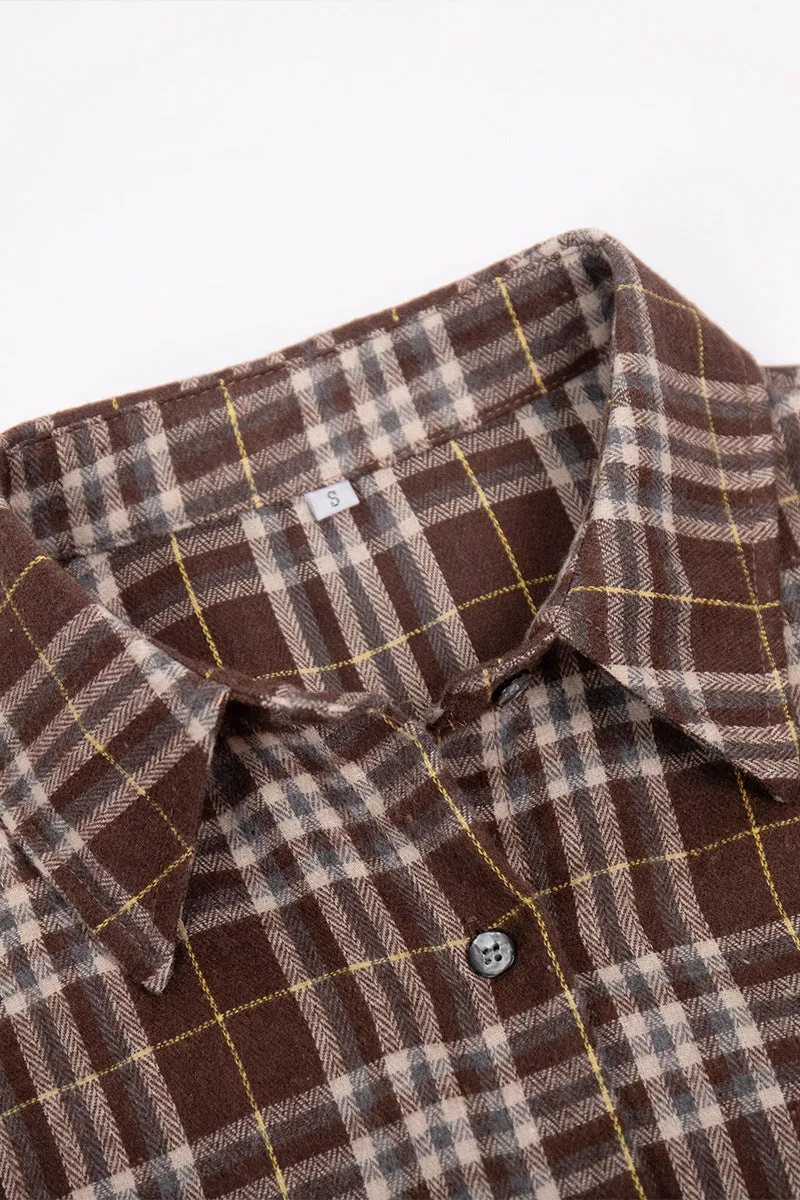 HTS1060 Urban Plaid Overshirt Top
