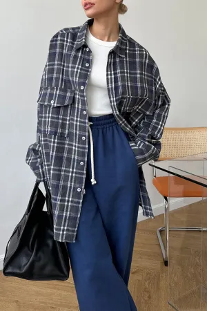 HTS1060 Urban Plaid Overshirt Top