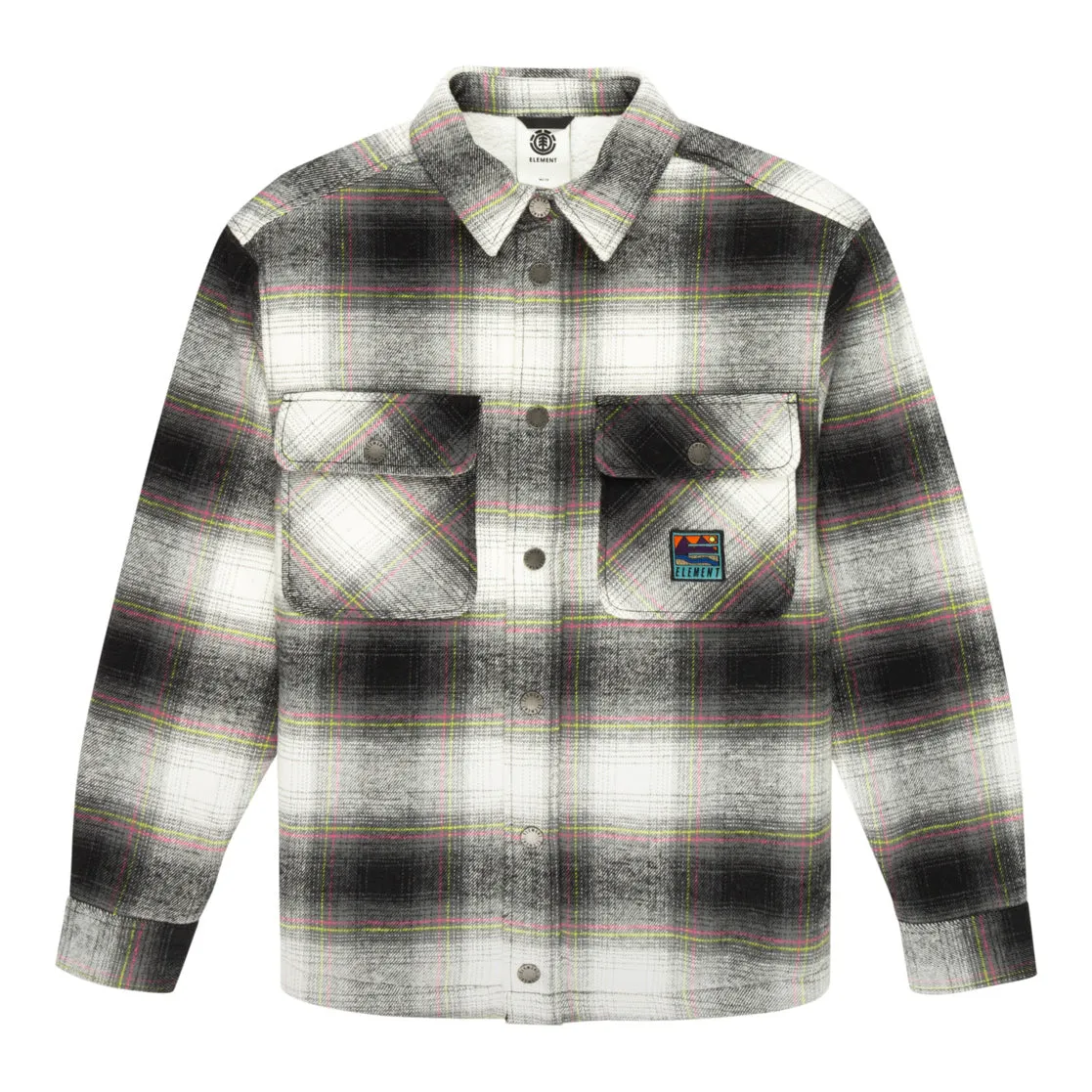 HUECO SHERPA YOUTH HUECO PLAID LIME PINK