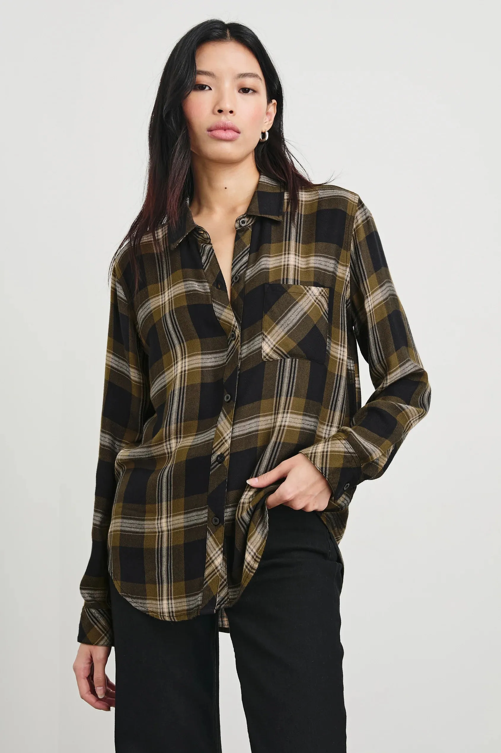 Hunter Flannel - Black Caramel Lurex