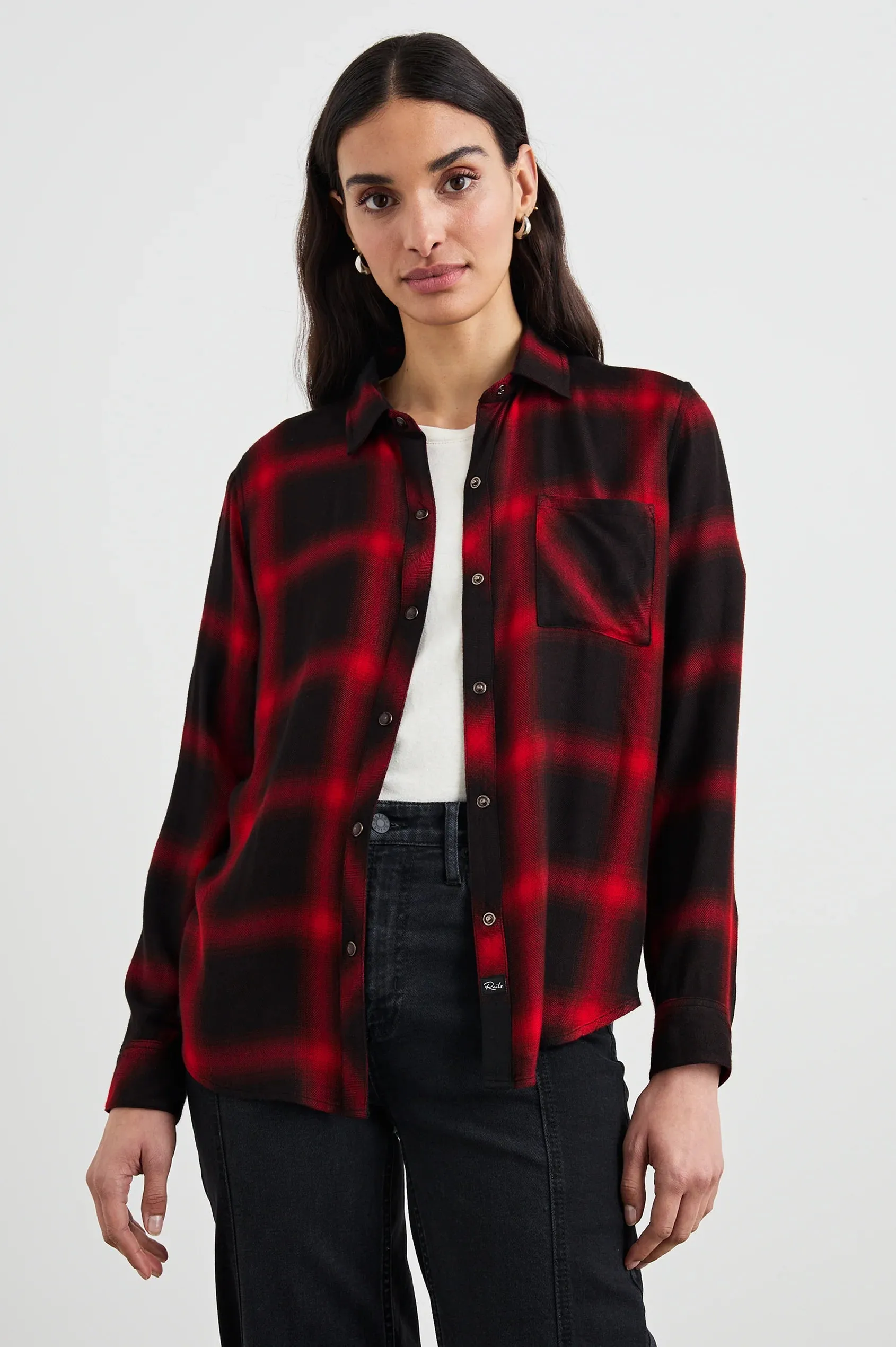Hunter Flannel Shirt- Cardinal Black