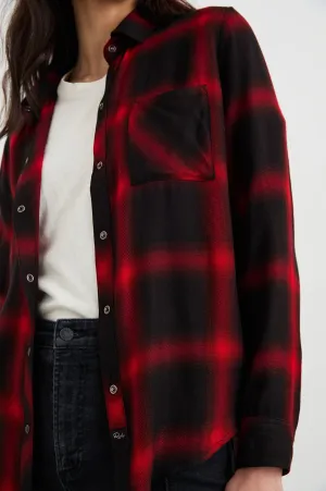 Hunter Flannel Shirt- Cardinal Black