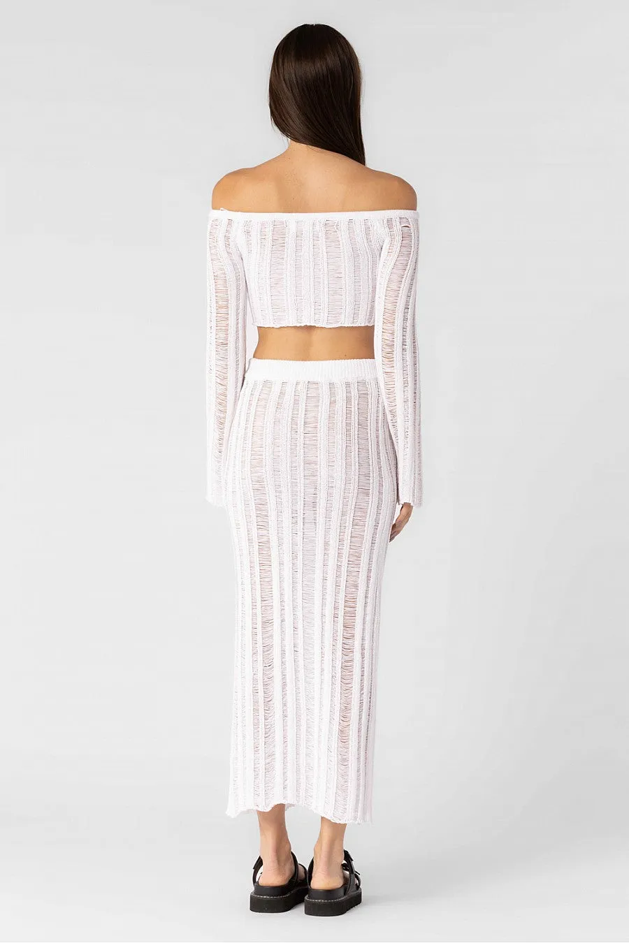 Huxley White Knit Top