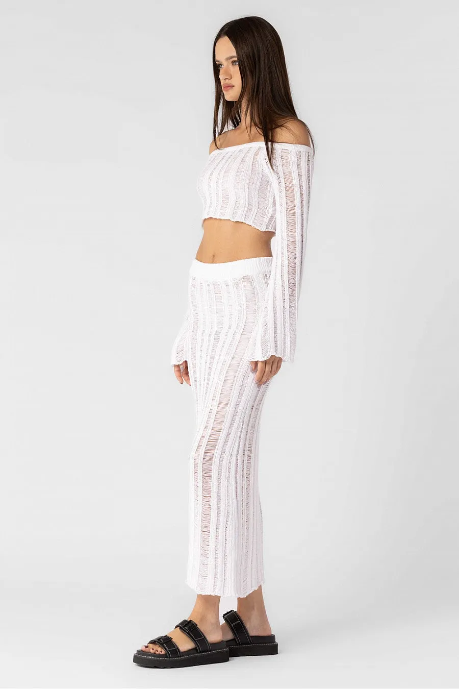 Huxley White Knit Top
