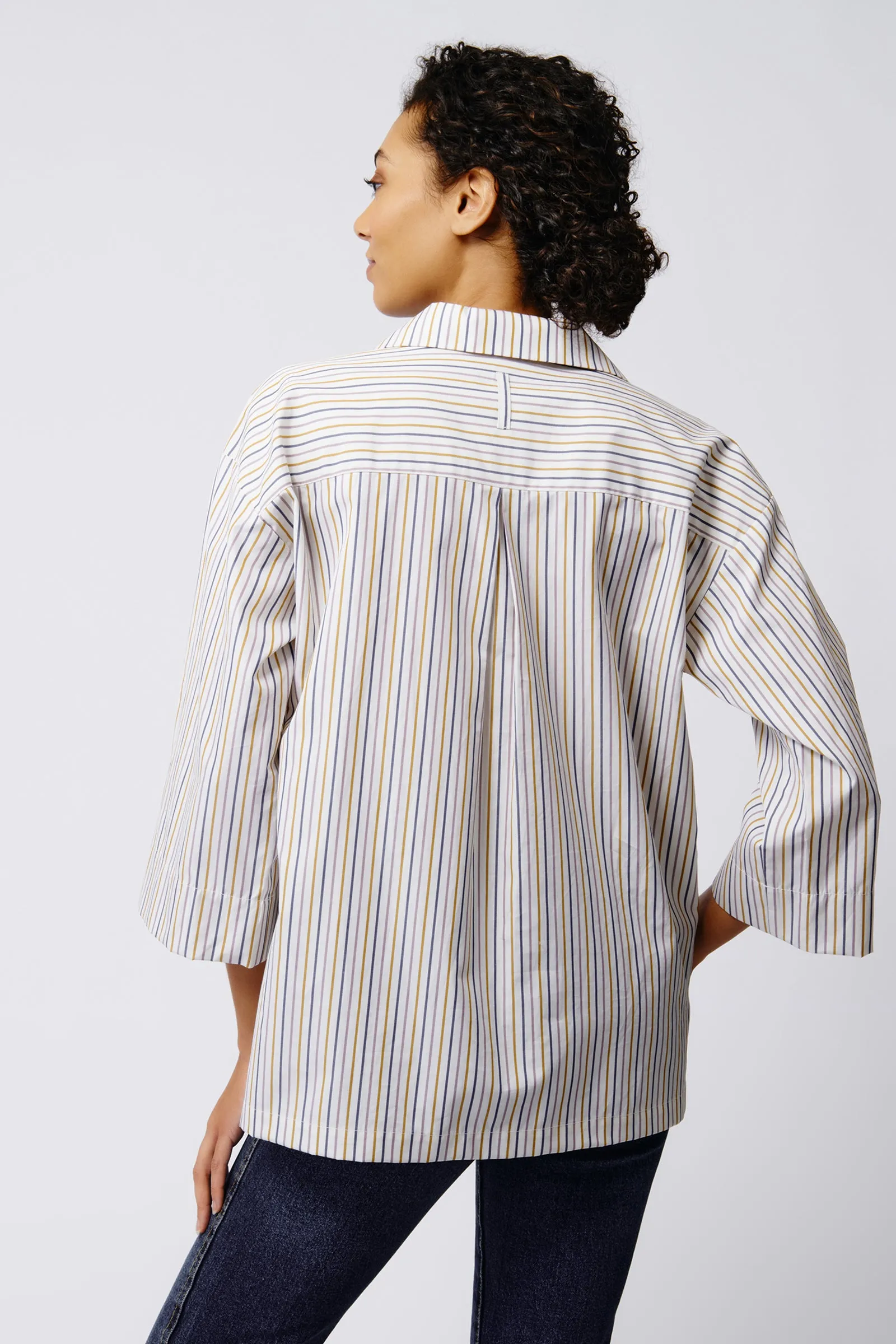 Ida Drop Shoulder Tunic - Multi Stripe