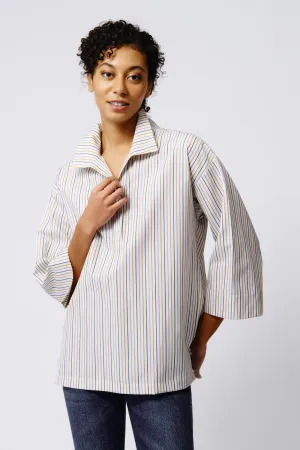 Ida Drop Shoulder Tunic - Multi Stripe