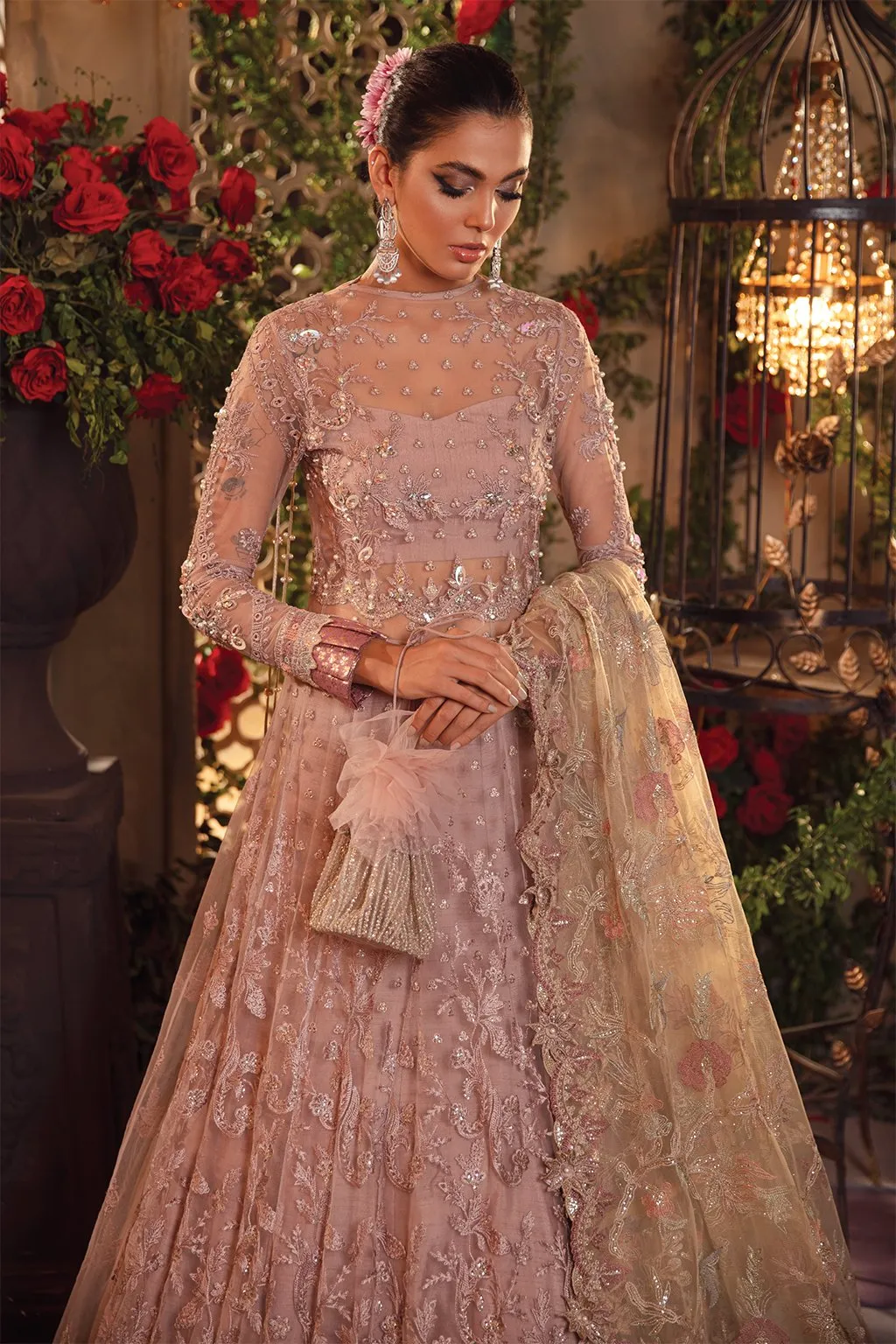 IMC-02 OPALINE - 3PC |  Iznik Meraki Luxury Chiffon Collection 2021 | Unstitched Embroidered Luxury Chiffon Suits