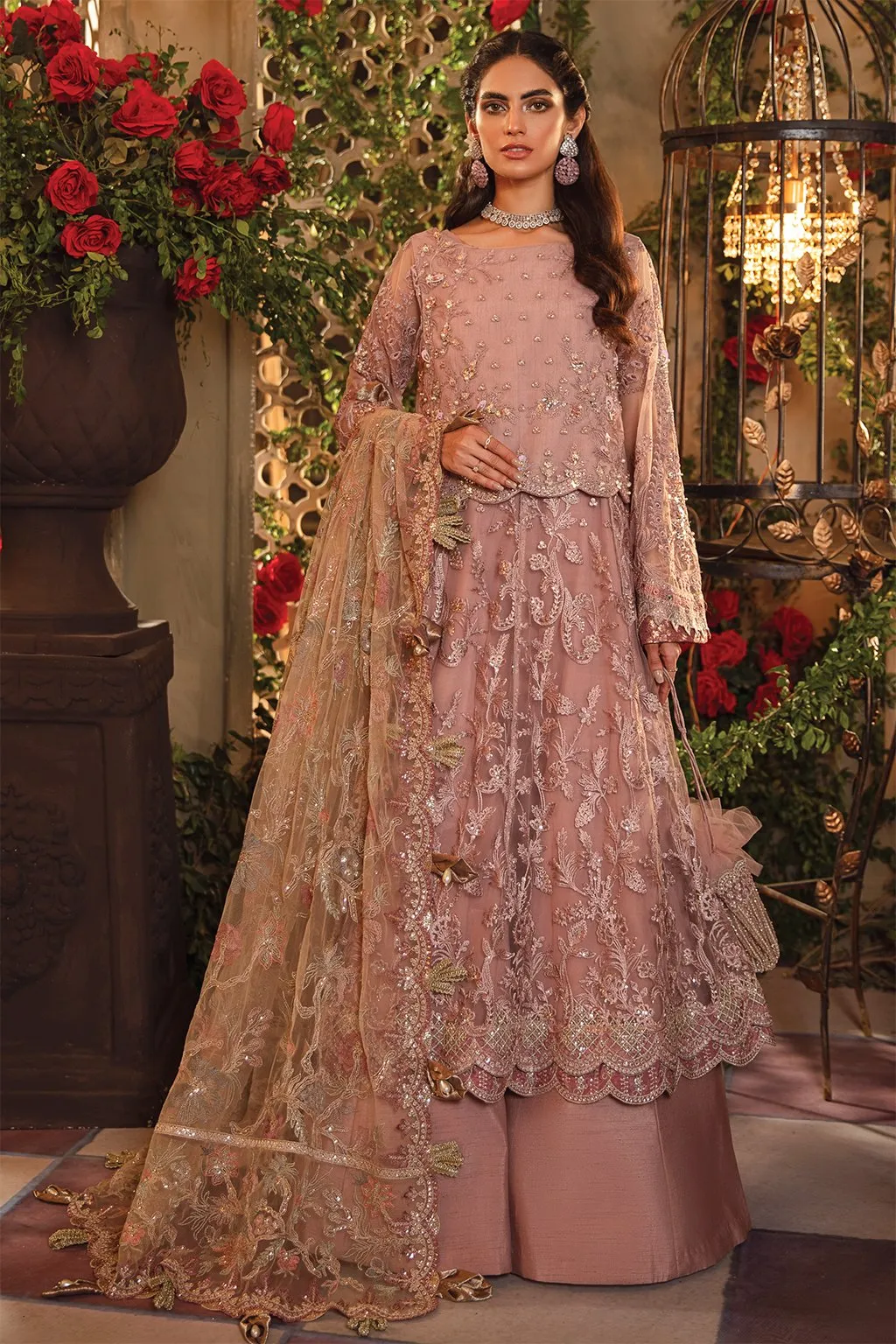 IMC-02 OPALINE - 3PC |  Iznik Meraki Luxury Chiffon Collection 2021 | Unstitched Embroidered Luxury Chiffon Suits