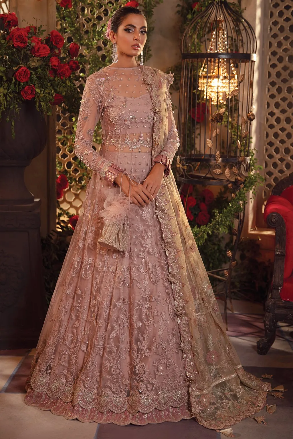 IMC-02 OPALINE - 3PC |  Iznik Meraki Luxury Chiffon Collection 2021 | Unstitched Embroidered Luxury Chiffon Suits