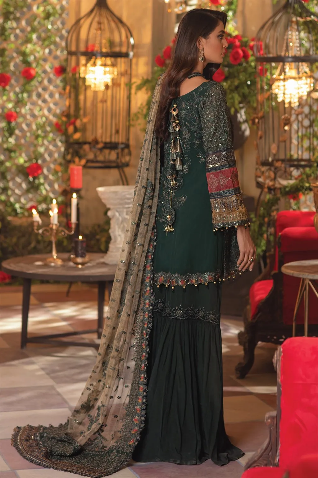 IMC-08 SERENITY -3PC | Iznik Meraki Luxury Chiffon Collection 2021 | Unstitched Embroidered Luxury Chiffon Suits