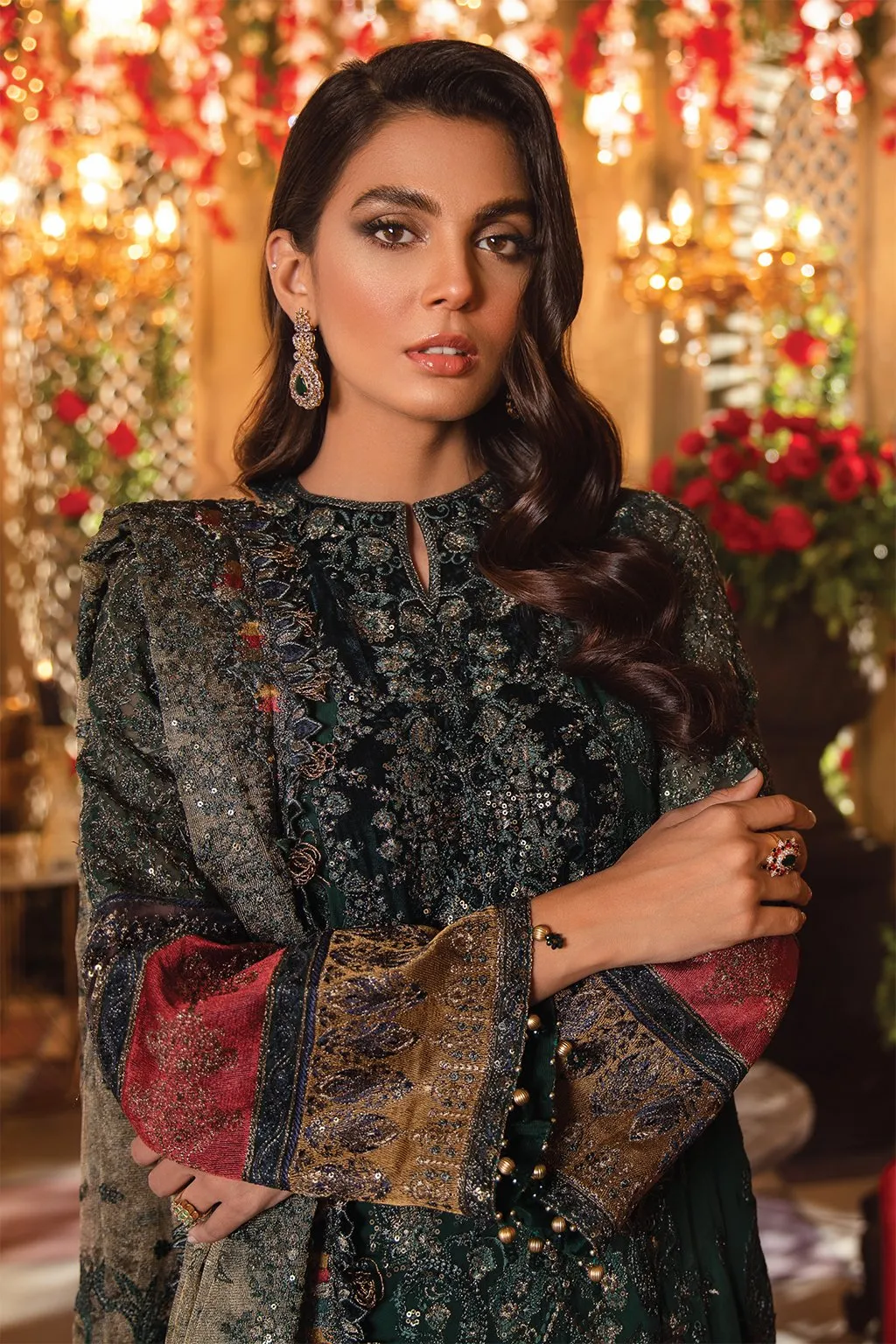 IMC-08 SERENITY -3PC | Iznik Meraki Luxury Chiffon Collection 2021 | Unstitched Embroidered Luxury Chiffon Suits
