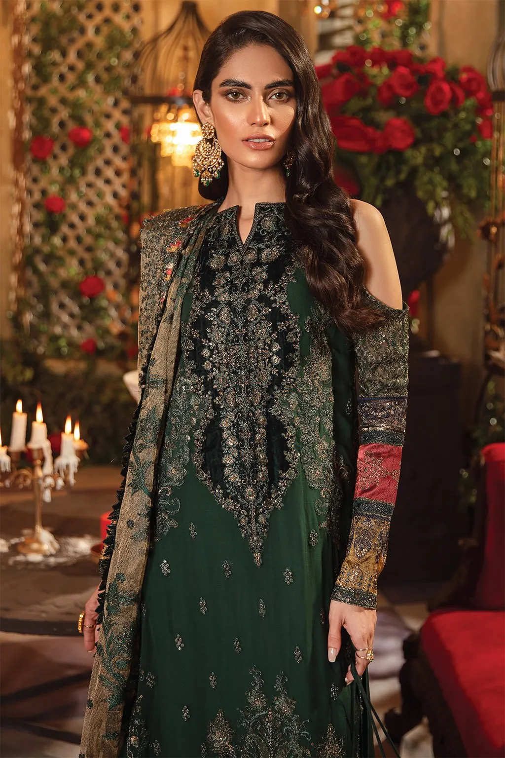 IMC-08 SERENITY -3PC | Iznik Meraki Luxury Chiffon Collection 2021 | Unstitched Embroidered Luxury Chiffon Suits