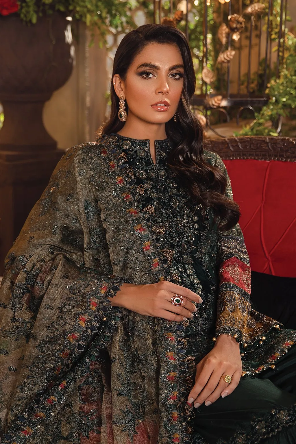 IMC-08 SERENITY -3PC | Iznik Meraki Luxury Chiffon Collection 2021 | Unstitched Embroidered Luxury Chiffon Suits