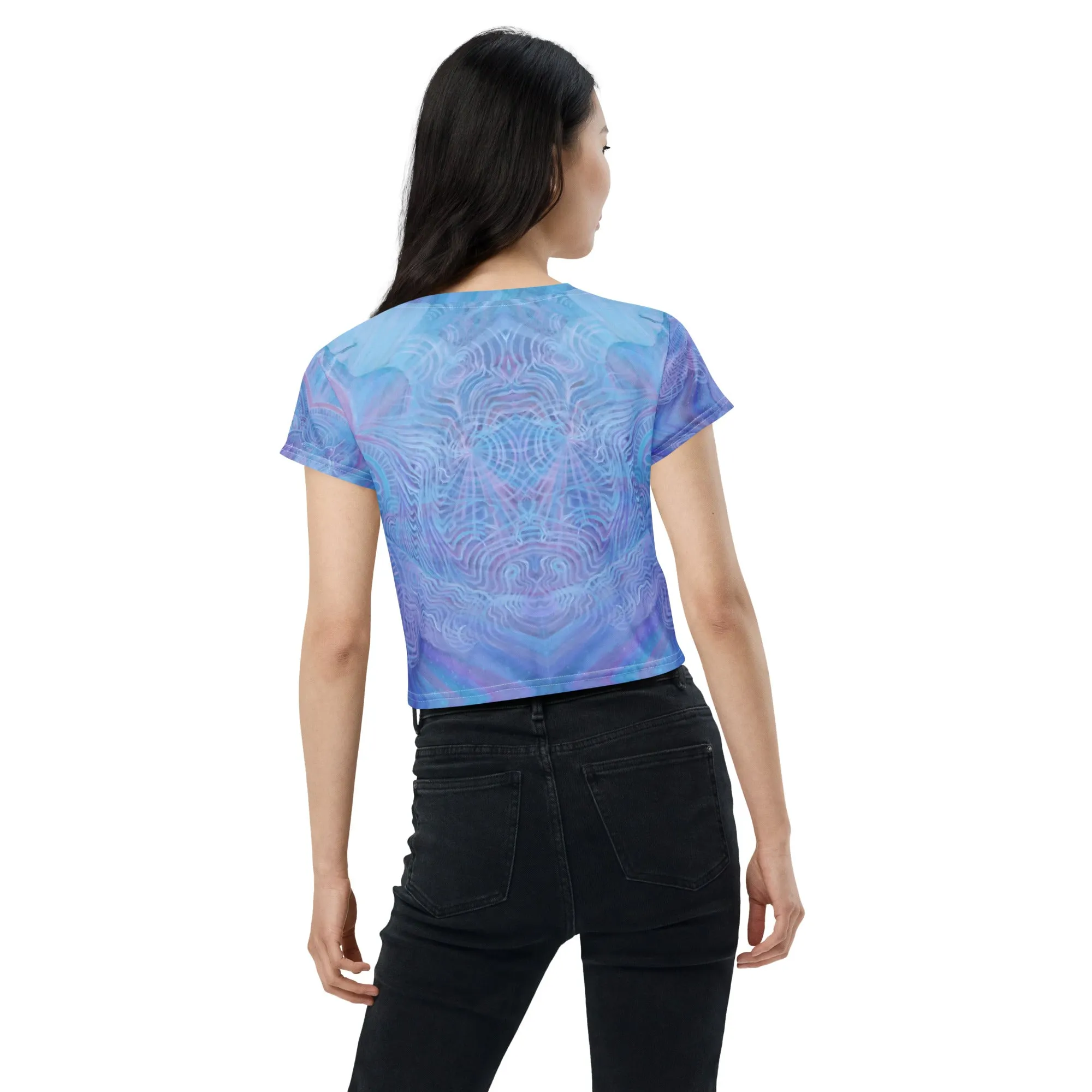 'In my Power' All-Over Print Crop Tee