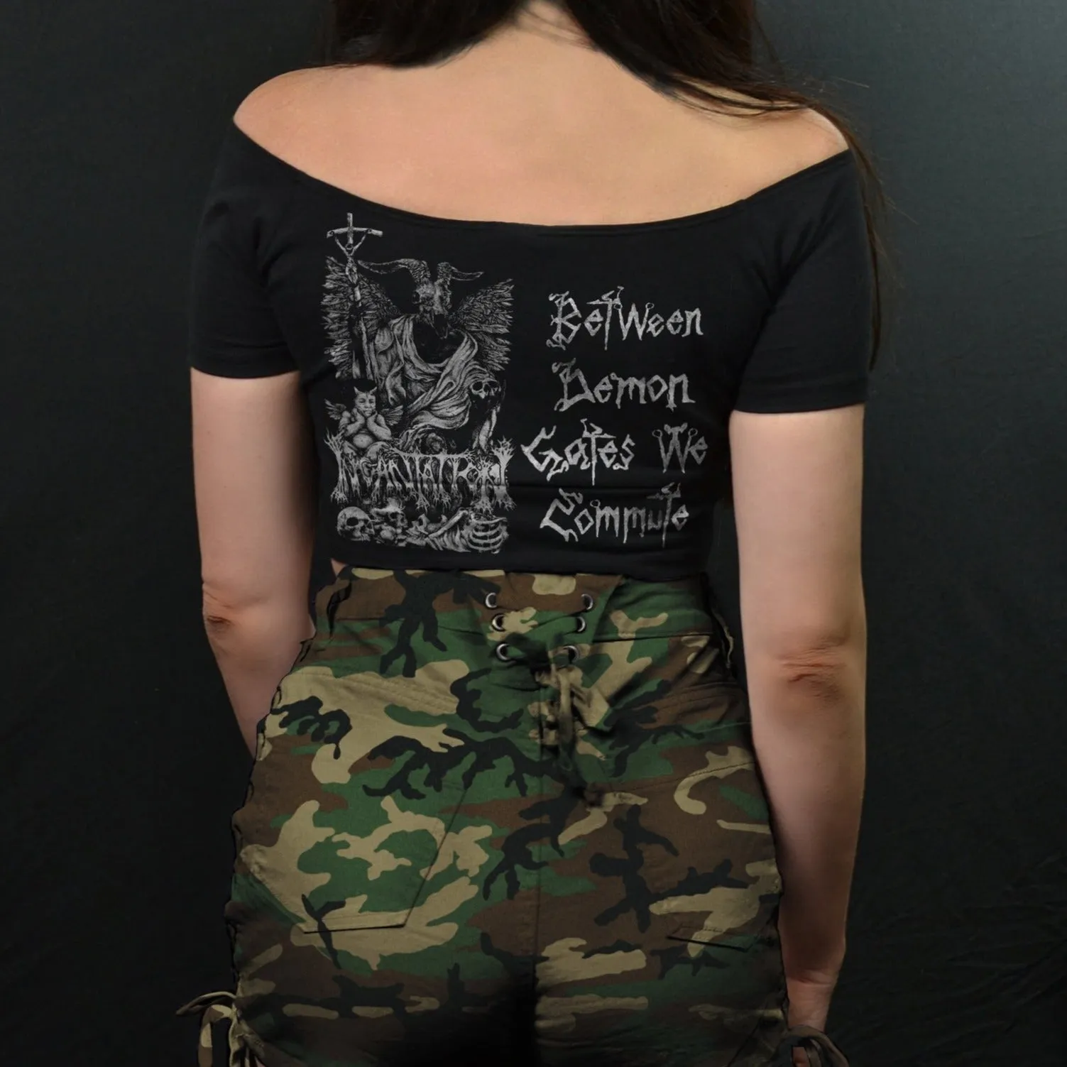INCANTATION - Sect Of Vile Divinities  (Off Shoulder Crop Top)