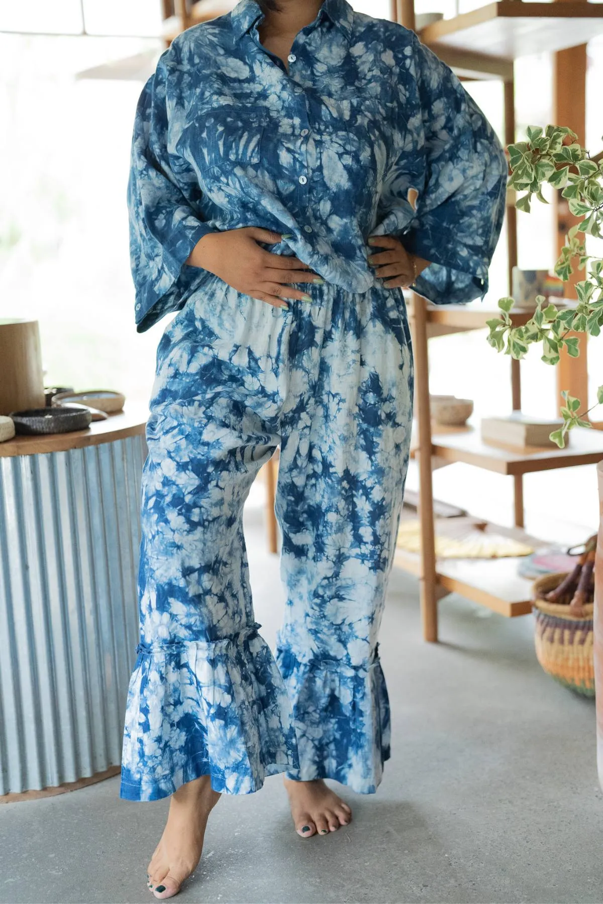 Indigo Donna Pants (Linen, One of a Kind)