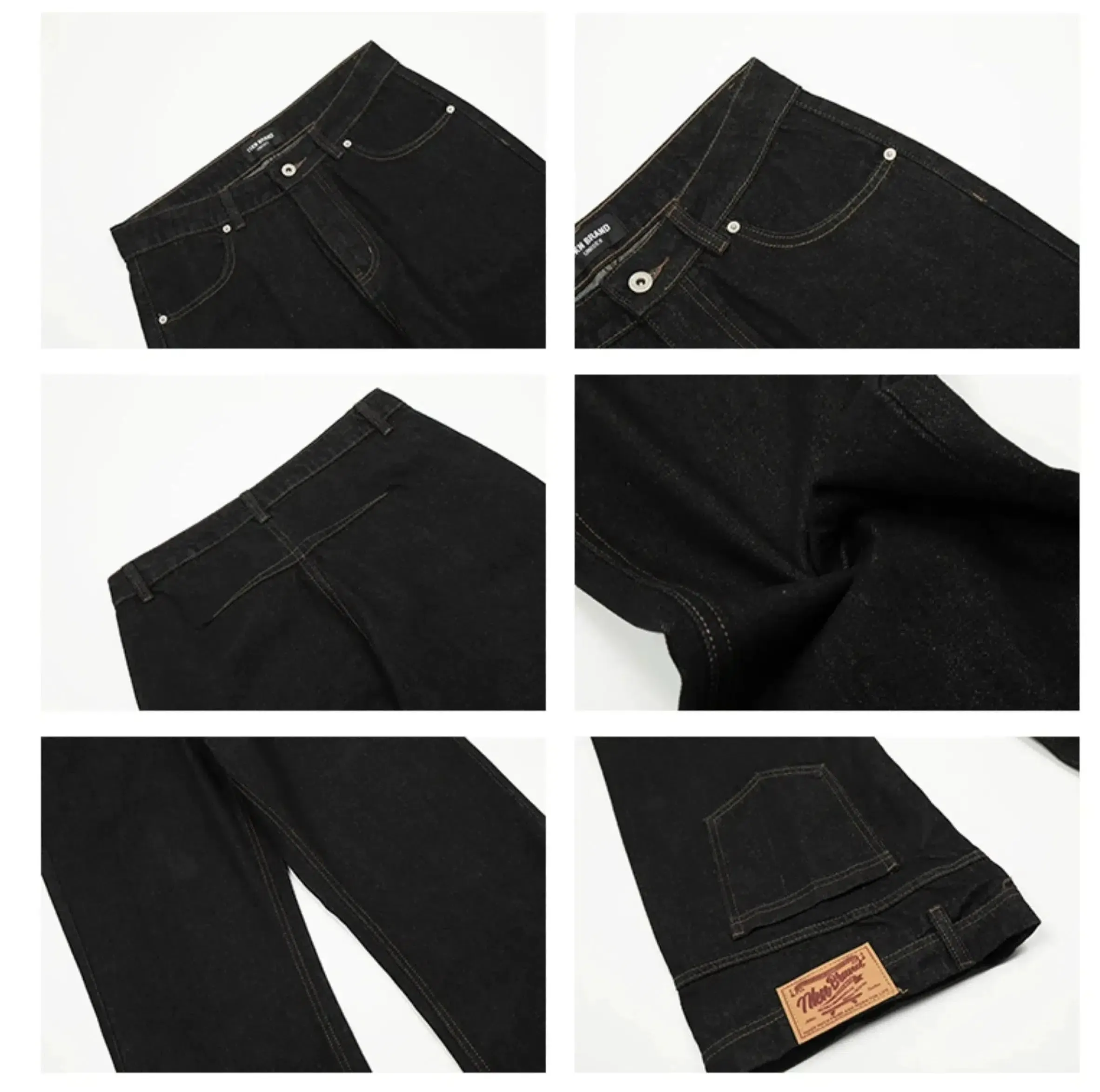 Inverted Wide-leg Denim Jeans
