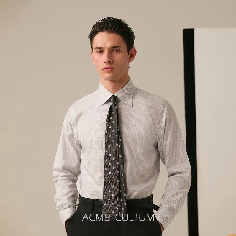 Italian Collar Plaid Shirt