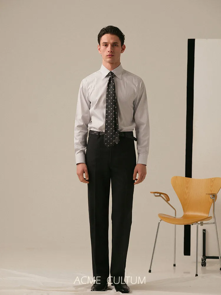 Italian Collar Plaid Shirt