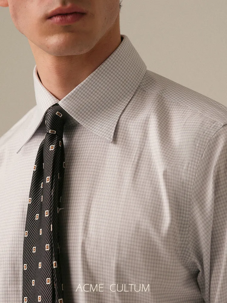 Italian Collar Plaid Shirt