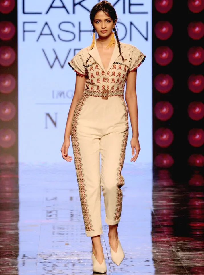 Ivory Kala Cotton Jumpsuit
