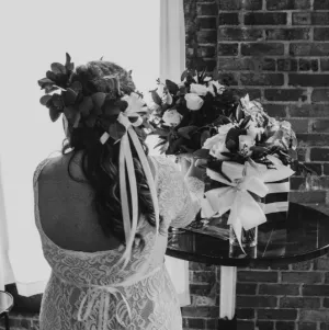 Ivory Open back Dress #1118