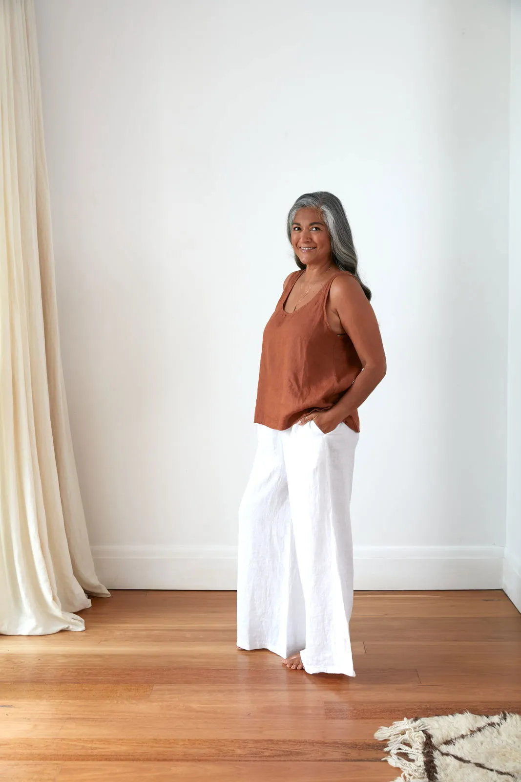 Jambes Full-Length Linen Pants