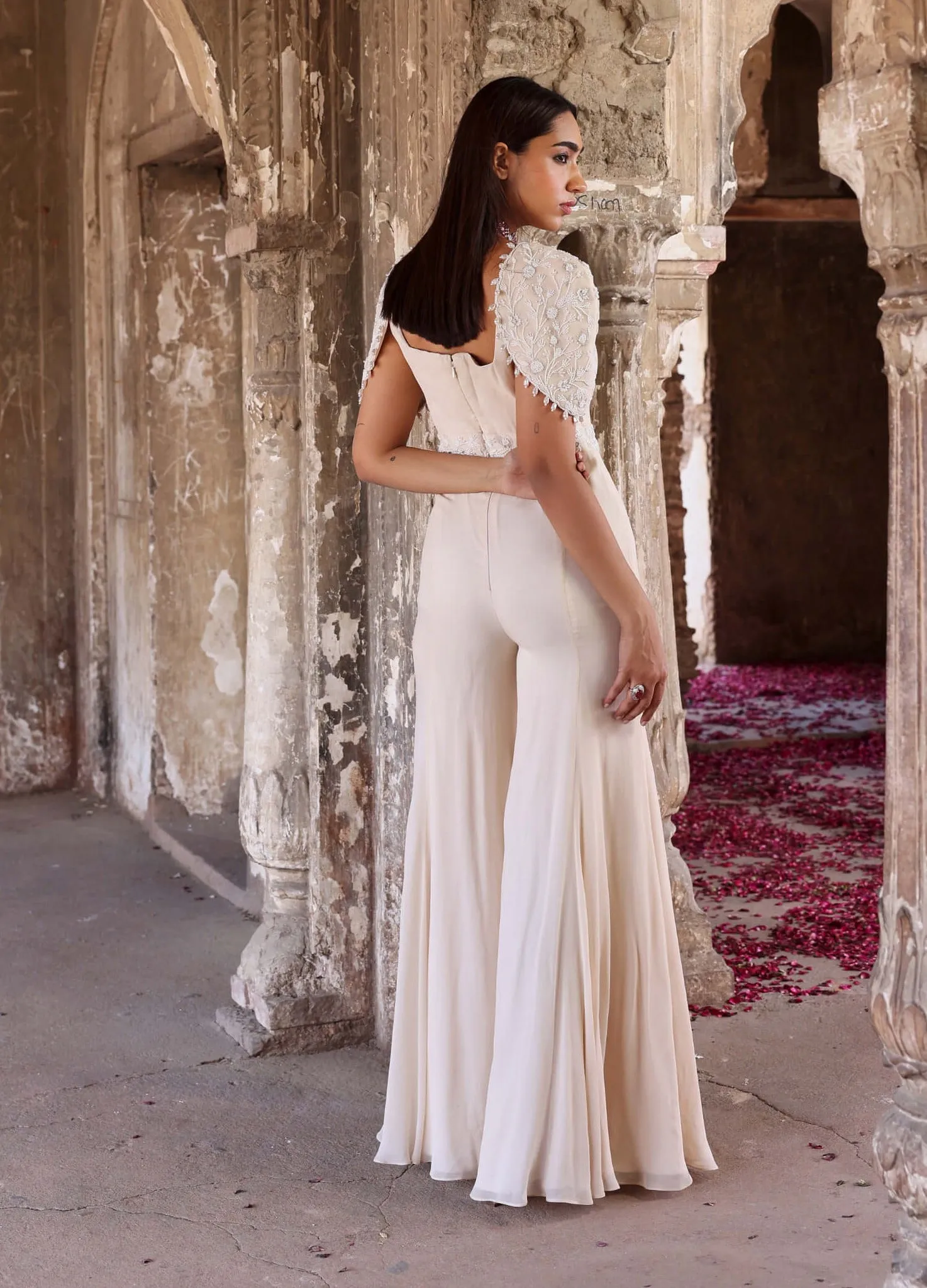 Janvi ivory jumpsuit