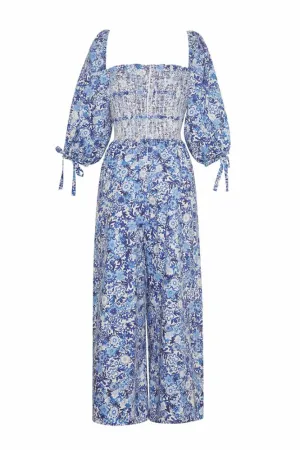 Jazzy Jumpsuit in Blooming Blue