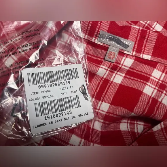 J.Crew NWOT Cotton flannel pajama pant set in plaid