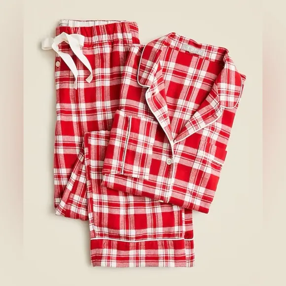 J.Crew NWOT Cotton flannel pajama pant set in plaid