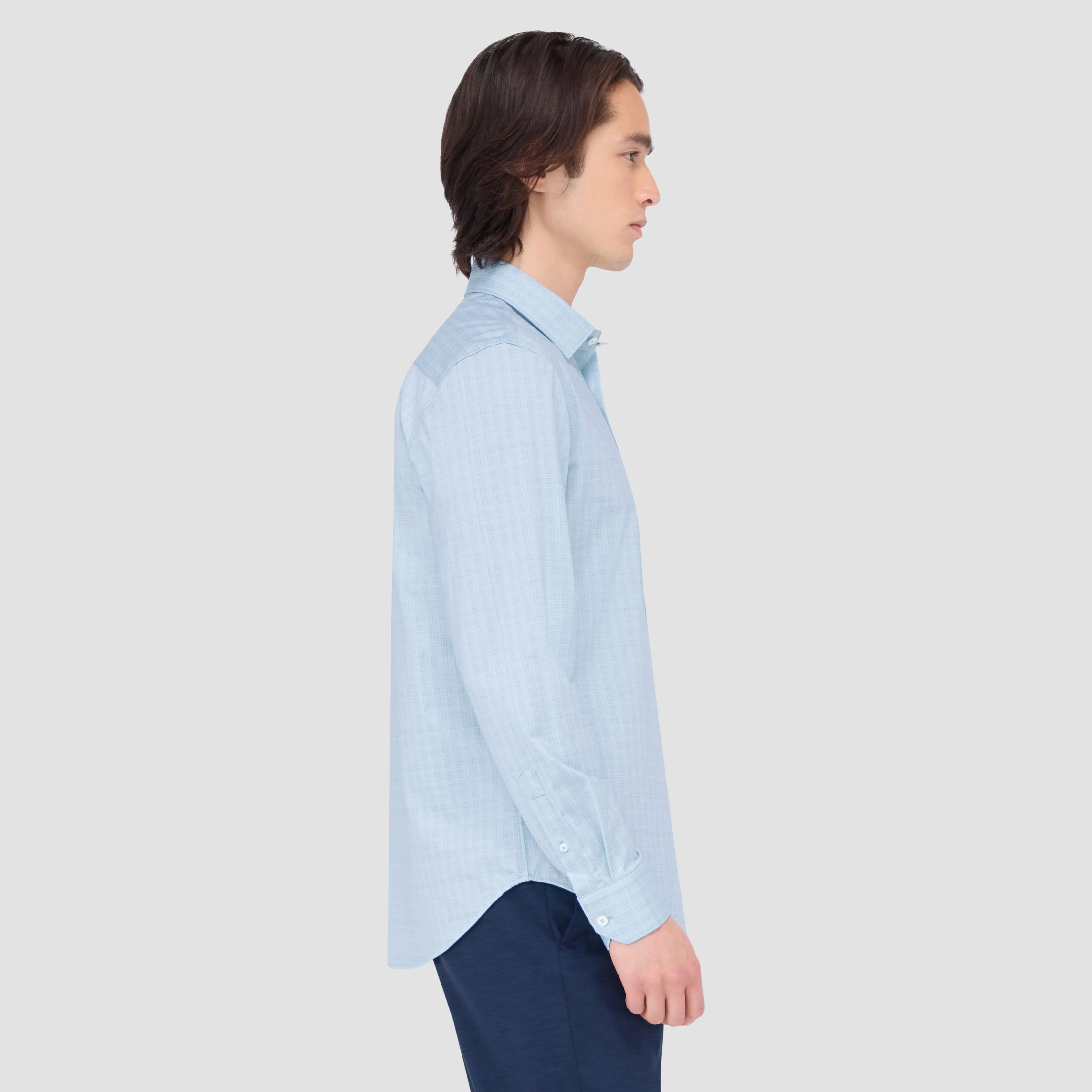 Jimmy Double Sided Plaid/Herringbone OoohCotton Shirt