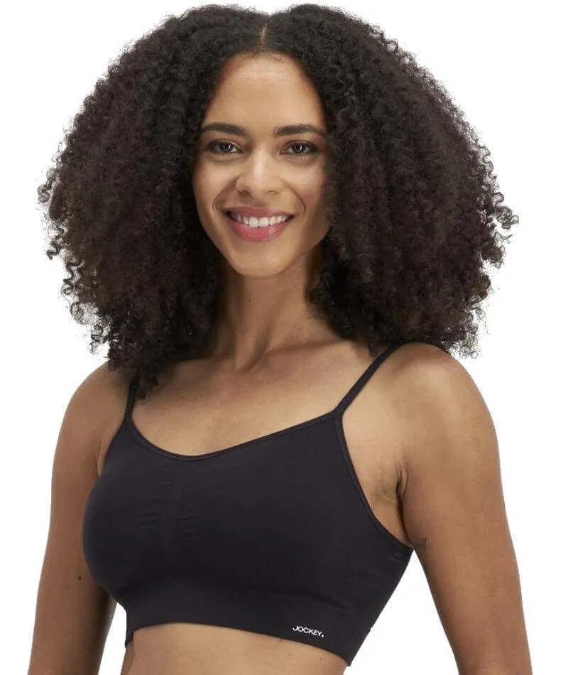 Jockey Skimmies Wire-Free Crop Top - Black