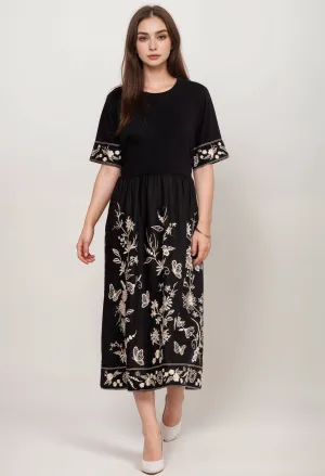 Johnny Was Domingo Linen Knit Mix Dress J31324 Boho Chic