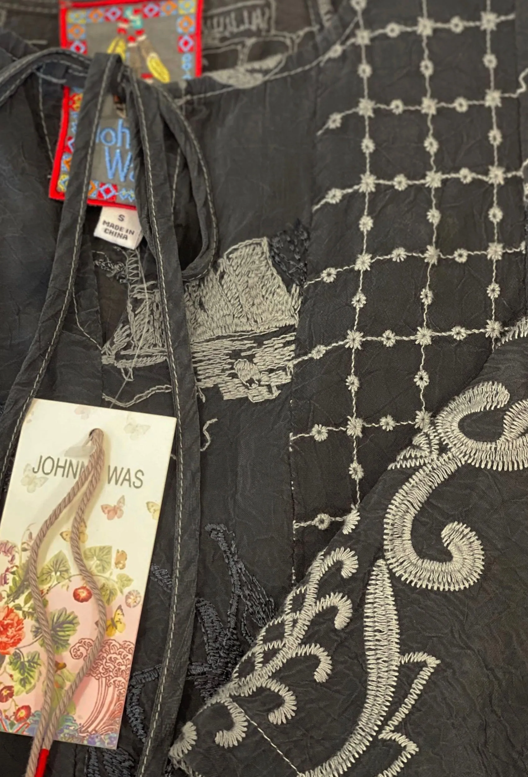 Johnny Was Runswick Lora Embroidered Tunic Dress C22522 Boho Chic *