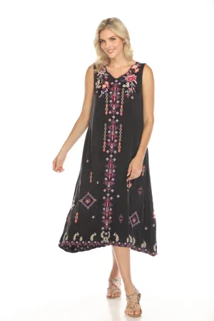 Johnny Was Workshop Curacao Embroidered Tank Dress W31523 *