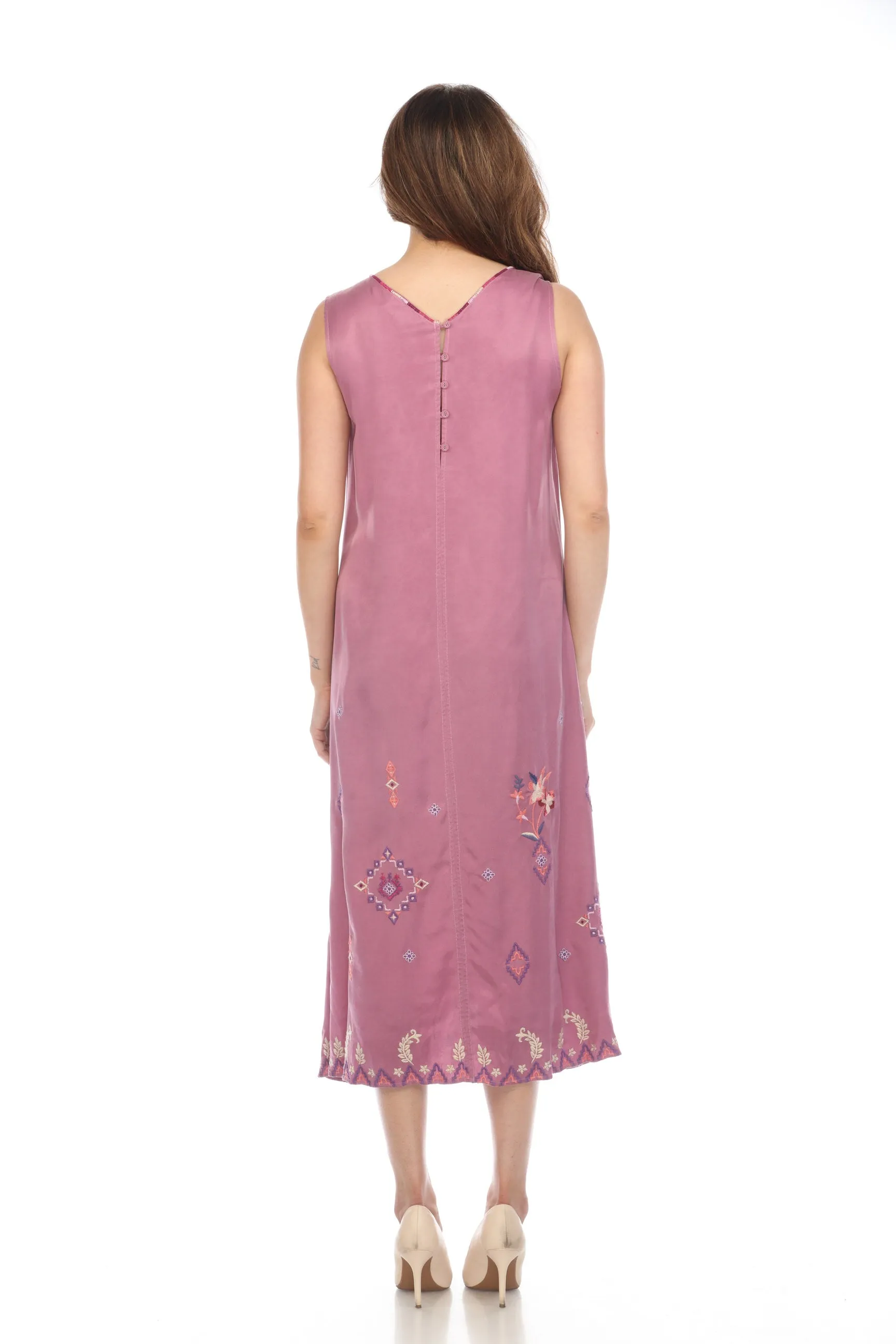 Johnny Was Workshop Curacao Embroidered Tank Dress W31523 *