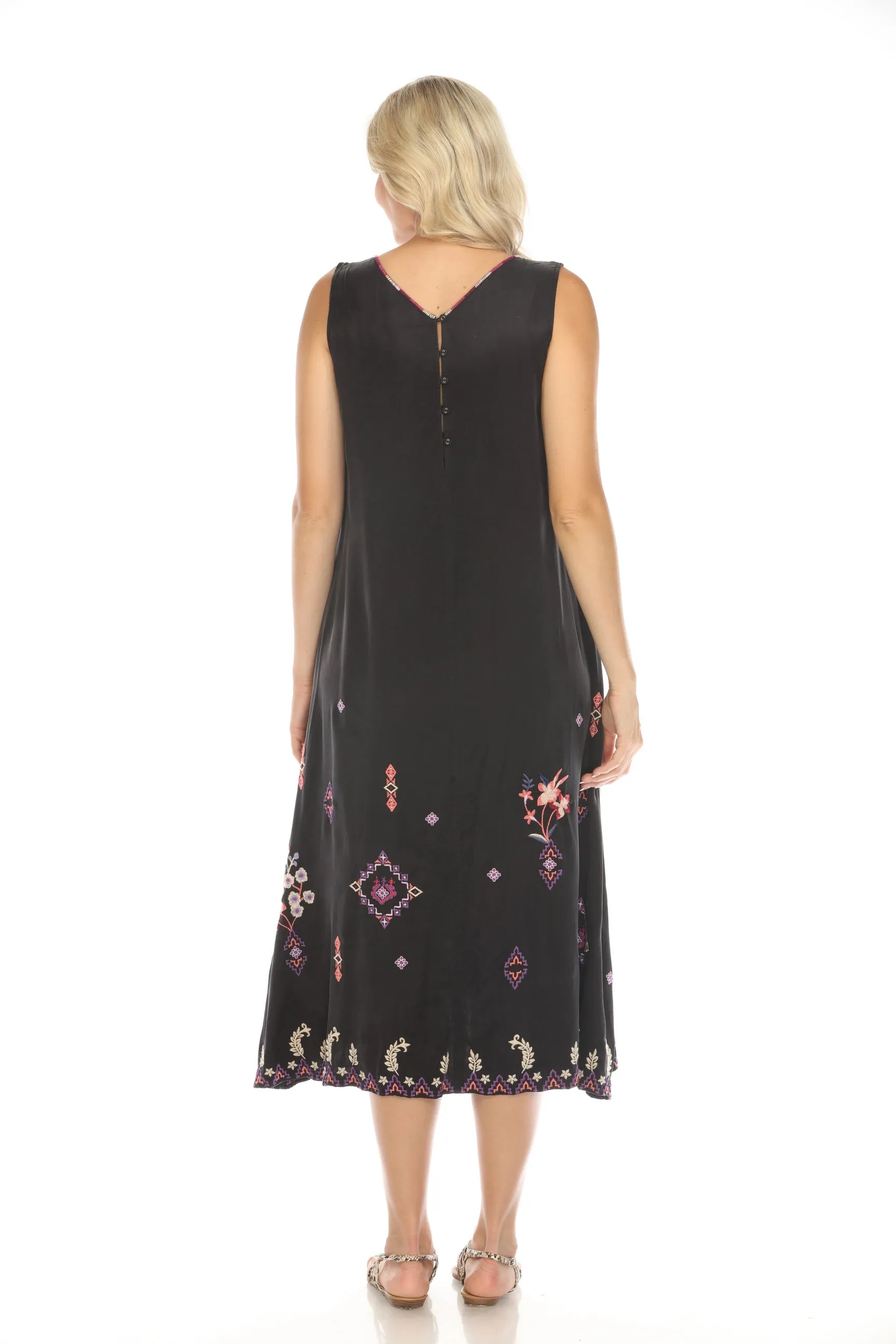 Johnny Was Workshop Curacao Embroidered Tank Dress W31523 *