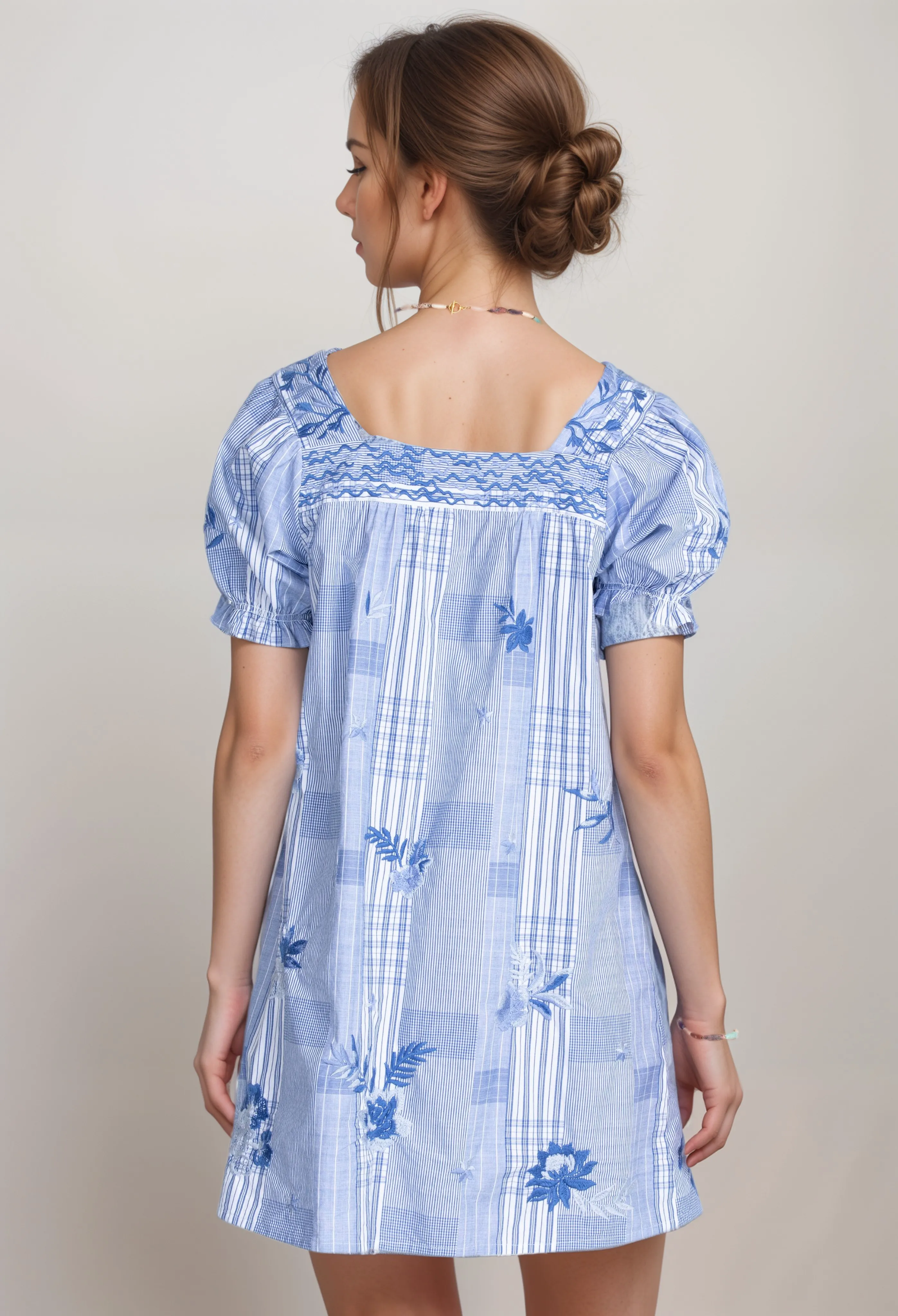 Johnny Was Workshop Marbella Square Neck Park Dress W31822 Boho Chic