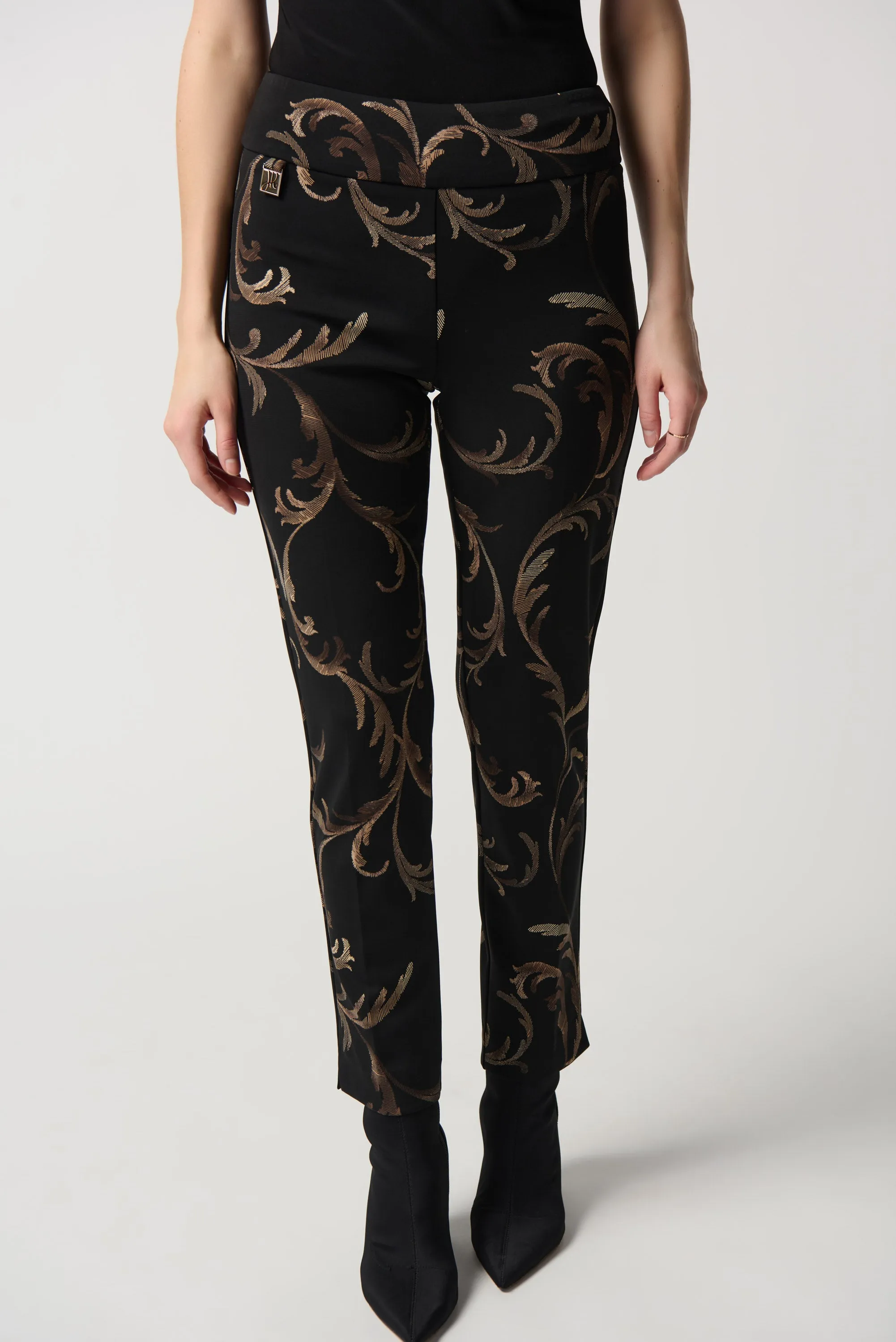 Joseph Ribkoff Printed Silky Knit Slim Fit Pull-On Pants Jr234293