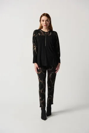 Joseph Ribkoff Printed Silky Knit Slim Fit Pull-On Pants Jr234293