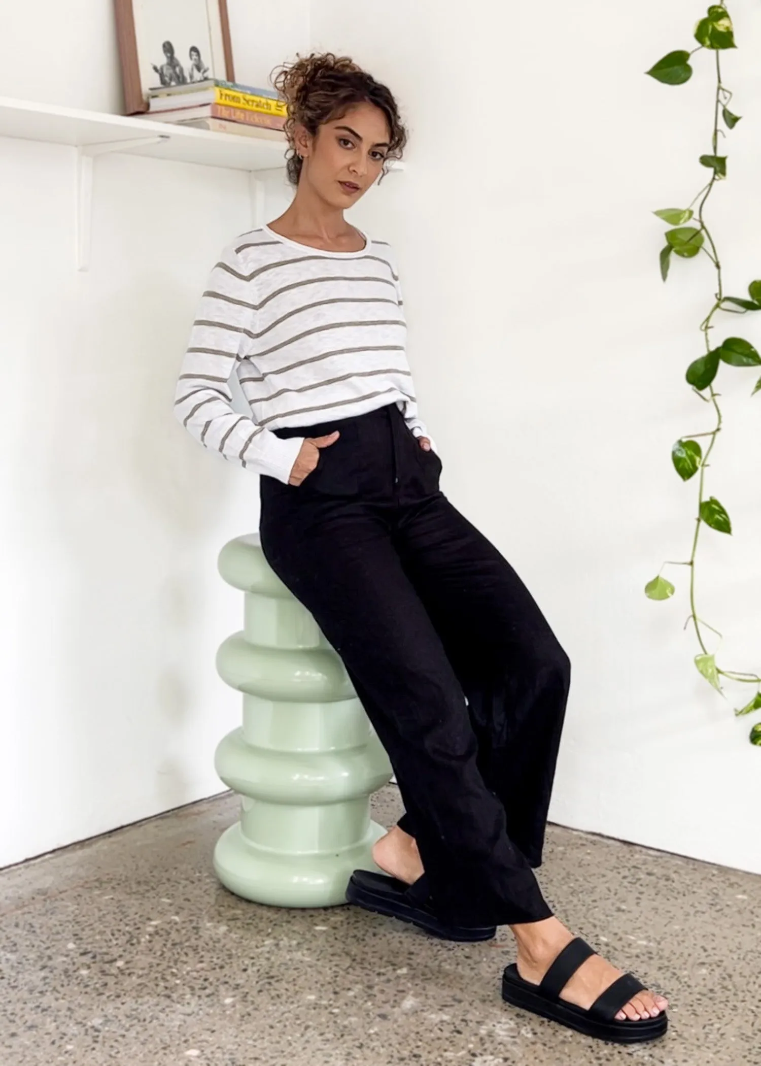 JUDE LINEN PANTS - BLACK